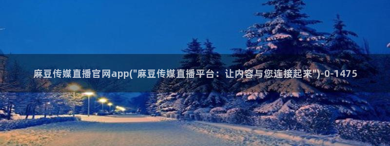 麻豆视传媒官网入口进入：麻豆传媒直播官网app(\